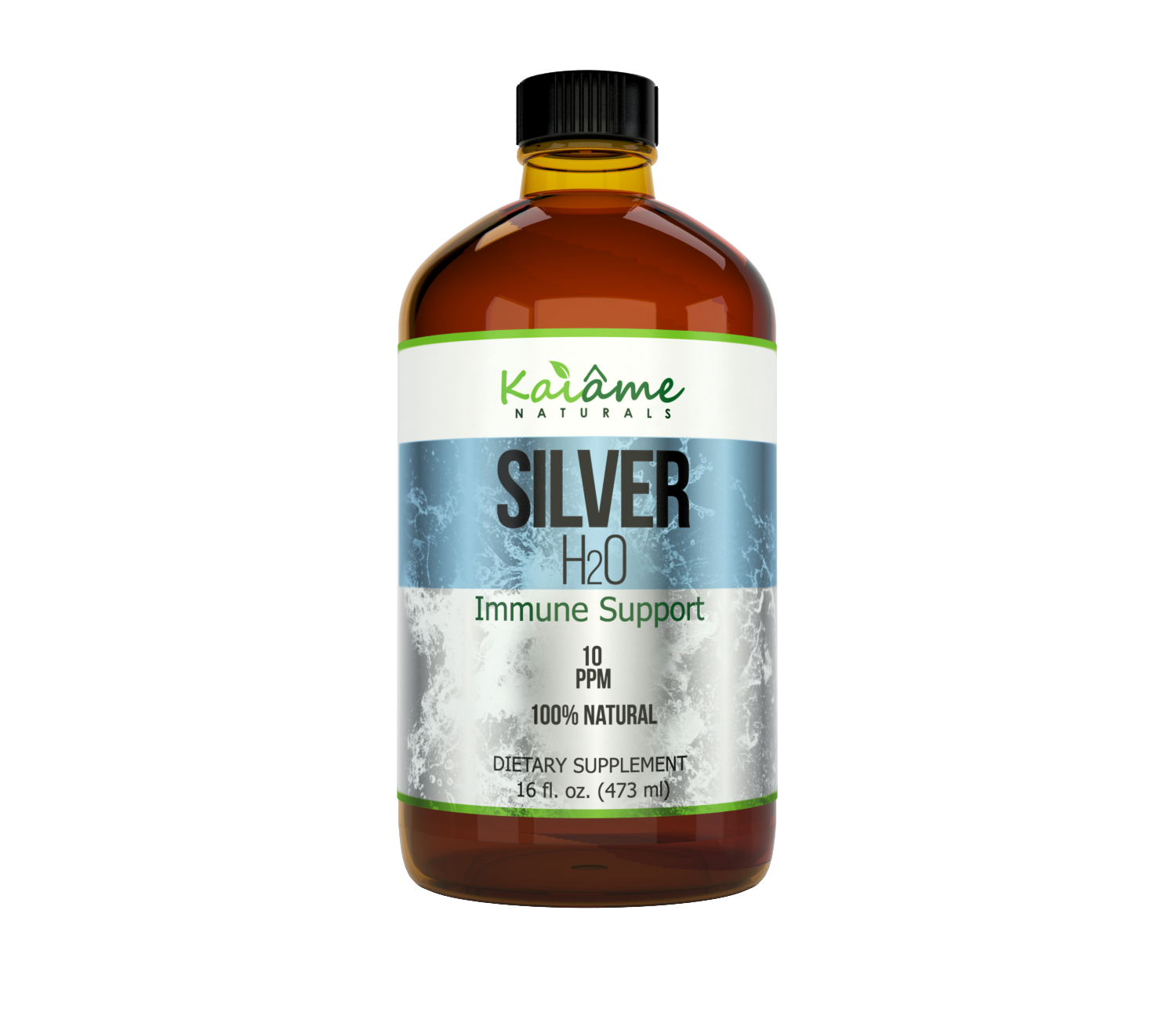 Silver H2O, by Kaiame Naturals, Colloidal silver 16 Oz, Shop Online